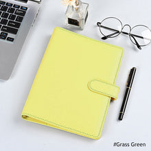 Load image into Gallery viewer, Creative Macaron Laser Color Hand Book A6 Notepad 6 Ring Binder Notebook Cover Agenda Organizer Journal Kawaii Stationery
