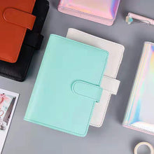 Load image into Gallery viewer, Creative Macaron Laser Color Hand Book A6 Notepad 6 Ring Binder Notebook Cover Agenda Organizer Journal Kawaii Stationery

