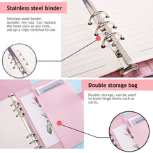 Load image into Gallery viewer, Creative Macaron Laser Color Hand Book A6 Notepad 6 Ring Binder Notebook Cover Agenda Organizer Journal Kawaii Stationery
