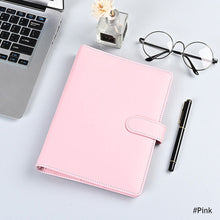 Load image into Gallery viewer, Creative Macaron Laser Color Hand Book A6 Notepad 6 Ring Binder Notebook Cover Agenda Organizer Journal Kawaii Stationery
