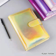 Load image into Gallery viewer, Creative Macaron Laser Color Hand Book A6 Notepad 6 Ring Binder Notebook Cover Agenda Organizer Journal Kawaii Stationery
