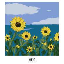 Load image into Gallery viewer, 20*20cm INS Flower DIY Painting Framed Canvas Painting Paint By Numbers Digital Painting Drawing Practice Birthday Gift Home Bedroom Wall Decoration
