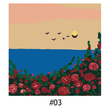 Load image into Gallery viewer, 20*20cm INS Flower DIY Painting Framed Canvas Painting Paint By Numbers Digital Painting Drawing Practice Birthday Gift Home Bedroom Wall Decoration
