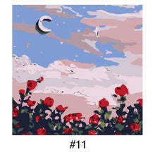 Load image into Gallery viewer, 20*20cm INS Flower DIY Painting Framed Canvas Painting Paint By Numbers Digital Painting Drawing Practice Birthday Gift Home Bedroom Wall Decoration

