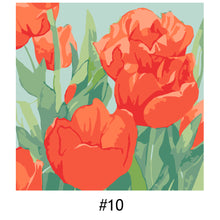 Load image into Gallery viewer, 20*20cm INS Tulip Flower DIY Painting Framed Canvas Painting Paint By Numbers Digital Painting Drawing Practice Birthday Gift Home Bedroom Wall Decoration
