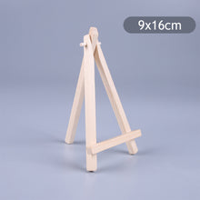Load image into Gallery viewer, Natural Wood Mini Easel Frame Tripod Display Phone Holder Meeting Wedding Table Number Name Card Stand Display Holder Children Painting Craft
