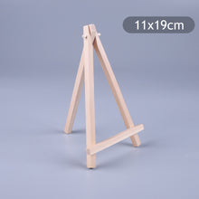 Load image into Gallery viewer, Natural Wood Mini Easel Frame Tripod Display Phone Holder Meeting Wedding Table Number Name Card Stand Display Holder Children Painting Craft
