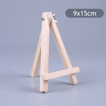 Load image into Gallery viewer, Natural Wood Mini Easel Frame Tripod Display Phone Holder Meeting Wedding Table Number Name Card Stand Display Holder Children Painting Craft
