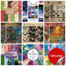 Load image into Gallery viewer, 12Sheets Flower Sea Printed Scrapbooking Background Paper Pads Vintage Junk Journal Paper Packs Art Handmade Crafts
