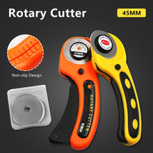 Load image into Gallery viewer, 45mm Patchwork Roller Wheel Knife Cloth Cutting Knife Leather Paper Fabric Craft Fabrics Rotary Cutter DIY Sewing Accessories
