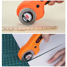 Load image into Gallery viewer, 45mm Patchwork Roller Wheel Knife Cloth Cutting Knife Leather Paper Fabric Craft Fabrics Rotary Cutter DIY Sewing Accessories
