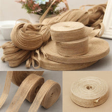 Load image into Gallery viewer, 10M/Roll DIY Packaging Ribbon Primary Color Jute Rope Linen Gifts Handmade Christmas Wedding Crafts Home Textile Decoration Packaging
