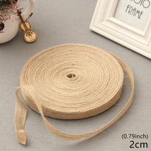 Load image into Gallery viewer, 10M/Roll DIY Packaging Ribbon Primary Color Jute Rope Linen Gifts Handmade Christmas Wedding Crafts Home Textile Decoration Packaging
