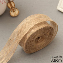 Load image into Gallery viewer, 10M/Roll DIY Packaging Ribbon Primary Color Jute Rope Linen Gifts Handmade Christmas Wedding Crafts Home Textile Decoration Packaging
