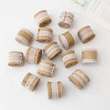 Load image into Gallery viewer, 2M/Roll DIY Packaging Ribbon Primary Color Jute Rope Linen Gifts Handmade Christmas Wedding Crafts Home Textile Decoration Packaging
