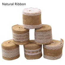Load image into Gallery viewer, 2M/Roll DIY Packaging Ribbon Primary Color Jute Rope Linen Gifts Handmade Christmas Wedding Crafts Home Textile Decoration Packaging
