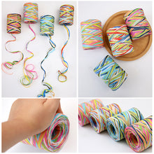 Load image into Gallery viewer, 80m Hand-knitted Lafite Raffia Straw Environmentally Friendly Paper Yarn Baking Packaging Belt Rope Crocheting Summer Hat Bags
