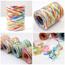 Load image into Gallery viewer, 80m Hand-knitted Lafite Raffia Straw Environmentally Friendly Paper Yarn Baking Packaging Belt Rope Crocheting Summer Hat Bags

