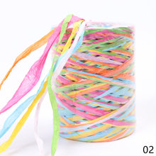 Load image into Gallery viewer, 80m Hand-knitted Lafite Raffia Straw Environmentally Friendly Paper Yarn Baking Packaging Belt Rope Crocheting Summer Hat Bags
