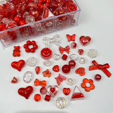 Load image into Gallery viewer, 50g Mixing Style Acrylic Beads Smile Heart Flower Loose Beads For DIY Handmade Phone Chain Bracelet Jewelry Making Accessories
