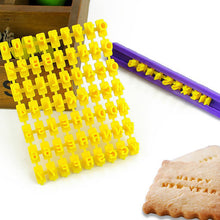Load image into Gallery viewer, Biscuits Baking Printing Alphabet Mold Cookies Cutter Word Press Stamp Baking Mold Cake Curling Embossing Mold Cookie DIY Tools
