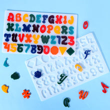 Load image into Gallery viewer, 1Pcs Crystal Epoxy Resin Transparent Mold Alphabet Letter Number Casting Silicone Multipurpose Mould DIY
