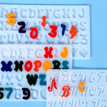 Load image into Gallery viewer, 1Pcs Crystal Epoxy Resin Transparent Mold Alphabet Letter Number Casting Silicone Multipurpose Mould DIY
