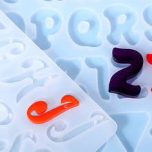 Load image into Gallery viewer, 1Pcs Crystal Epoxy Resin Transparent Mold Alphabet Letter Number Casting Silicone Multipurpose Mould DIY
