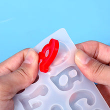 Load image into Gallery viewer, 1Pcs Crystal Epoxy Resin Transparent Mold Alphabet Letter Number Casting Silicone Multipurpose Mould DIY

