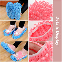 Load image into Gallery viewer, Multifunctional Bright Color Elastic Chenille Micro Fiber Slipper Shoe Cover Slippers Mop Household Floor Dust Cleaning Tools

