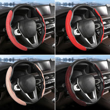 Load image into Gallery viewer, 2Pcs Car Steering Wheel Cover For 38cm Diamond Anti-skid Steering Wheel Plush Card Cover
