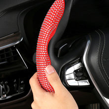 Load image into Gallery viewer, 2Pcs Car Steering Wheel Cover For 38cm Diamond Anti-skid Steering Wheel Plush Card Cover
