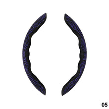 Load image into Gallery viewer, 2Pcs Car Steering Wheel Cover For 38cm Diamond Anti-skid Steering Wheel Plush Card Cover
