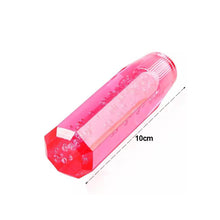 Load image into Gallery viewer, 10cm Car Gear Knob Stick Transmission Shifter Manual Bubble Transparent Crystal Universal with M10 M8 2 Adapters

