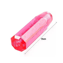 Load image into Gallery viewer, 15cm Car Gear Knob Stick Transmission Shifter Manual Bubble Transparent Crystal Universal with M10 M8 2 Adapters

