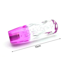 Load image into Gallery viewer, 10cm Car Gear Knob Stick Transmission Shifter Manual Bubble Transparent Crystal with M10 M8 2 Adapters
