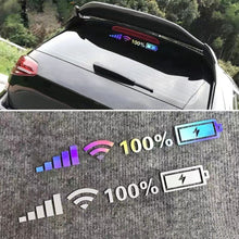 Load image into Gallery viewer, 26x3cm/35x4cm/45x5cm Car Vinyl Reflective Stickers 100% Wifi Battery Level Signal Decals Decor For Auto Decor Home
