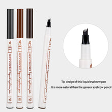 Load image into Gallery viewer, 4 Colors Liquid Eyebrow Pencil Waterproof Long Lasting 4 Fork Tip Eyebrow Pencil Natural Ultra-fine Liquid Eyebrow Pencil
