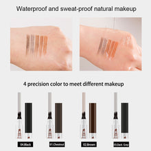 Load image into Gallery viewer, 4 Colors Liquid Eyebrow Pencil Waterproof Long Lasting 4 Fork Tip Eyebrow Pencil Natural Ultra-fine Liquid Eyebrow Pencil
