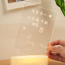 Load image into Gallery viewer, Note Board Creative Led Night Light USB Message Board Holiday Light With Pen Gift For Children Girlfriend Decoration Night Lamp
