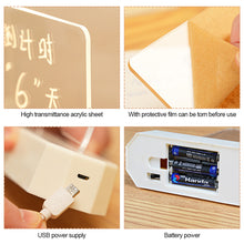 Load image into Gallery viewer, Note Board Creative Led Night Light USB Message Board Holiday Light With Pen Gift For Children Girlfriend Decoration Night Lamp
