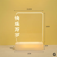 Load image into Gallery viewer, Note Board Creative Led Night Light USB Message Board Holiday Light With Pen Gift For Children Girlfriend Decoration Night Lamp

