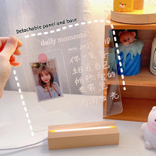 Load image into Gallery viewer, Wooden Base Note Board Creative Led Night Light USB Message Board Holiday Light With Pen Gift For Children Girlfriend Decoration Night Lamp
