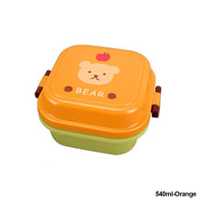 Load image into Gallery viewer, Double Layer Cartoon Lunch Box for Kids Children Plastic Bento Box Food Container for School Outdoor Camping Boxs
