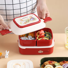 Load image into Gallery viewer, Kawaii Portable Lunch Box For Girls School Kids Plastic Picnic Bento Box Microwave Food Box With Compartments Storage Containers
