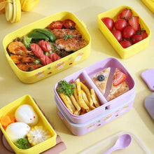 Load image into Gallery viewer, Kawaii Portable Lunch Box For Girls School Kids Plastic Picnic Bento Box Microwave Food Box With Compartments Storage Containers
