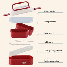 Load image into Gallery viewer, Kawaii Portable Lunch Box For Girls School Kids Plastic Picnic Bento Box Microwave Food Box With Compartments Storage Containers
