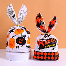 Load image into Gallery viewer, 50pcs Halloween Candy Bag Pumpkin Ghost Snack Biscuit Gift Bag Trick or Treat Kids Favors Halloween Party Decoration Supplies
