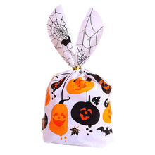 Load image into Gallery viewer, 50pcs Halloween Candy Bag Pumpkin Ghost Snack Biscuit Gift Bag Trick or Treat Kids Favors Halloween Party Decoration Supplies

