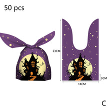 Load image into Gallery viewer, 50pcs Halloween Candy Bag Pumpkin Ghost Snack Biscuit Gift Bag Trick or Treat Kids Favors Halloween Party Decoration Supplies
